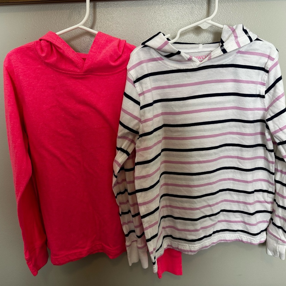 Crewcuts Pink and Striped Kids Hoodie Duo
